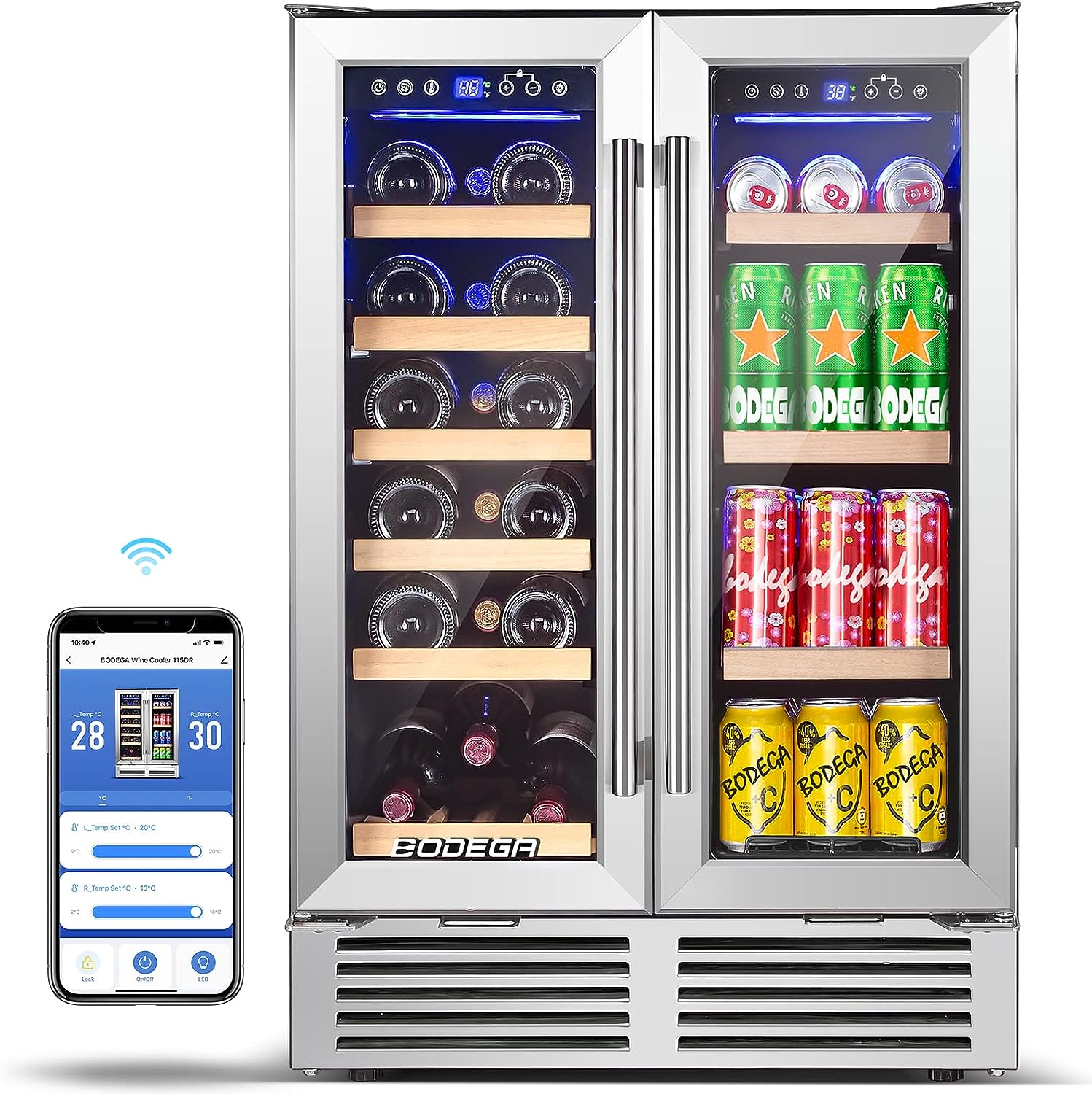 2-in-1 Mini Beverage Cooler Refrigerator Built-In & Freestanding