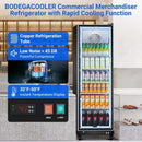 BODEGAcooler 18.1 Cu.Ft Commercial Merchandiser Display Refrigerator temperature range
