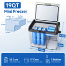 BODEGAcooler 19qt/18L G18T 12V Portable Car Fridge Freezer with A Handle