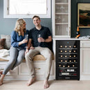 BODEGACOOLER Wine Cooler 24 Bottle for Home and Kitchen, Mini fridge for Bedroom,Wine Fridge with 41-64.4°F Digital Temperature Control,Small Freestanding Wine Refrigerator for Red, White & Champagne