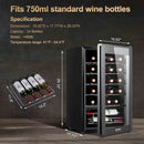 BODEGACOOLER Wine Cooler 24 Bottle for Home and Kitchen, Mini fridge for Bedroom,Wine Fridge with 41-64.4°F Digital Temperature Control,Small Freestanding Wine Refrigerator for Red, White & Champagne