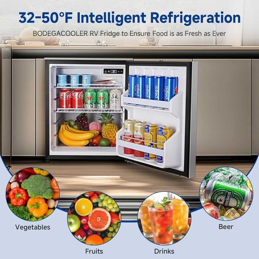 BODEGACOOLER 2025 RV Refrigerator Freezer 5°F-32℉ 63.4QT