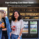 BODEGACOOLER Back Bar Cooler with 2 Glass Doors,7.7 Cu.ft Commercial Bar Beverage Refrigerator Under Counter LED Lighting for Soda Drinks,Beer,Wine with Stainless Steel Top,DOE Approved,4 Casters