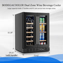 BODEGACOOLER 24 Inch Dual Zone Wine and Beverage Refrigerator