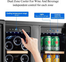 BODEGACOOLER 24 Inch Dual Zone Wine and Beverage Refrigerator