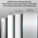 BODEGACOOLER 24 Inch Dual Zone Under Counter Beverage Fridge for Outdoor Use