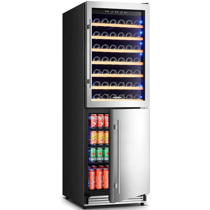 BODEGA 24 Inch Wine and Beverage Refrigerator Cooler 77 Bottles and 180 Cans