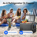 BODEGACOOLER 12-Volt Car Refrigerator, 50-Quart(48L) Portable Freezer with APP Control, RV Electric Cooler (-4℉ to 68℉), 12/24V DC & 100-240V AC for Outdoor, Truck, Camping, Travel