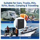 BODEGACOOLER 12-Volt Refrigerator, 116.2-Quart RV Refrigerator with Freezer, Dual-Mode RV Fridge with LED, 5℉-50℉ Travel Compressor Cooler 12/24V DC for Boat, Caravan, Truck, Camping (Black)
