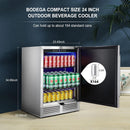 BODEGACOOLER 24 Inch Dual Zone Under Counter Beverage Fridge for Outdoor Use