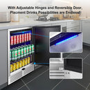 BODEGACOOLER 24 Inch Dual Zone Under Counter Beverage Fridge for Outdoor Use