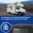 BODEGACOOLER Upgraded 12-Volt Refrigerator, 45L(1.6cu.ft) RV Fridge and Freezer with APP Control & Lock, Portable Electric Cooler -4℉ to 46℉, 12/24V DC for Truck, RV, Camping, Travel