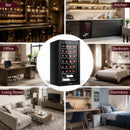BODEGACOOLER 28 Bottle Compressor Wine Cooler, Freestanding Mini Fridge with Digital Temperature Panel, UV-Protected Glass Door, Fast Cooling for Wine, Small Refrigerator for Bar, Kitchen & Office