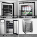BODEGACOOLER Outdoor Kitchen Island with 6-Burner 97,000 BTU Propane Grill, Stainless Steel BBQ with Built-in Refrigerator and Sink for Backyard hosting, Patio Barbecue
