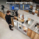 BODEGACOOLER Back Bar Cooler 12 CuFt LED Lock Casters