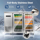 BODEGACOOLER Back Bar Cooler 12 CuFt LED Lock Casters