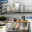 BODEGACOOLER Back Bar Cooler 12 CuFt LED Lock Casters