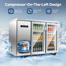 BODEGACOOLER Back Bar Cooler 12 CuFt LED Lock Casters