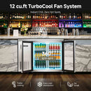 BODEGACOOLER Back Bar Cooler 12 CuFt LED Lock Casters