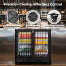 BODEGACOOLER Commercial Beverage Cooler with Casters