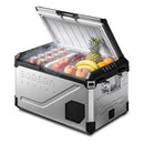 BODEGACOOLER Portable 12V Stainless Steel 47QT Dual Zone Car Refrigerator are keeping drinks and fruites cooling and fresh.