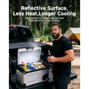BODEGACOOLER stainless steel car fridge with reflective surface for less heat and longer cooling