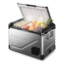 BODEGACOOLER Portable 12V Stainless Steel 63QT Car Refrigerator removable Divider for Dual Zone