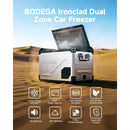 BODEGACOOLER Ironclad dual-zone car freezer with app control, low noise and battery protection