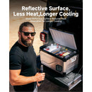 BODEGACOOLER stainless steel car fridge with reflective surface for less heat and longer cooling