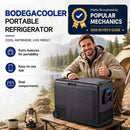 BODEGACOOLER 12 Volt Car Refrigerator, 61QT(58L) Car Fridge with APP Control, 12V Cooler -4℉ to 68℉, Portable Freezer 12/24V DC & 100-240V AC with Wheels for Outdoor, Truck, Camping, Travel