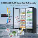 BODEGACOOLER Upright Display Refrigerator with LED Light
