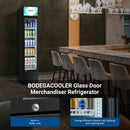 BODEGACOOLER Commercial Refrigerator, 5.7 Cu.Ft Glass Door Beverage Cooler | Merchandiser Refrigerator with Adjustable Shelves, Upright Single Swing Glass Door Display Refrigerator with Soft LED Light
