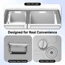BODEGA Portable 50L Dual Zone Car Refrigerator Lightweight Aluminum