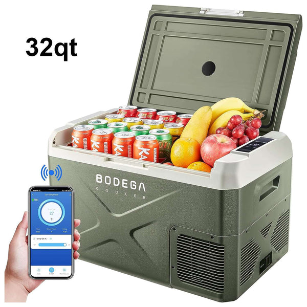 BODEGA cooler 12 Volt Car Refrigerator 26/32/42/53qt Portable Freezer Green