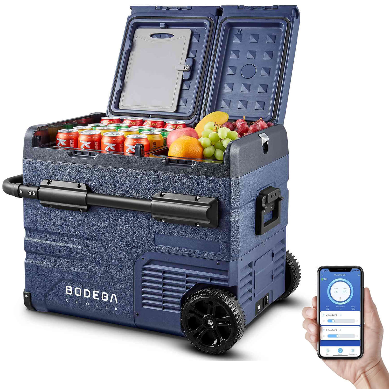 BODEGAcooler Car Fridge Dual Door Dual Zone 37qt