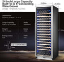 176 bottles large capacity wine cooler