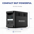 Bodegacooler 1536WH capacity power station dimension: 15.9*8.6*11.6inches
