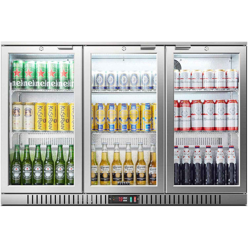 Bodega cooler 11.4 Cu.Ft Display Bar Beverage Fridge With 3 Glass Doors