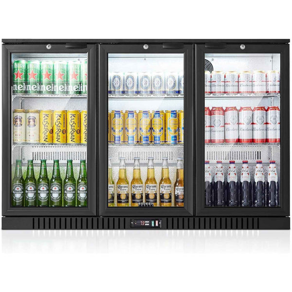 11.4 Cu.Ft Display Bar Beverage Fridge With 3 Glass Doors