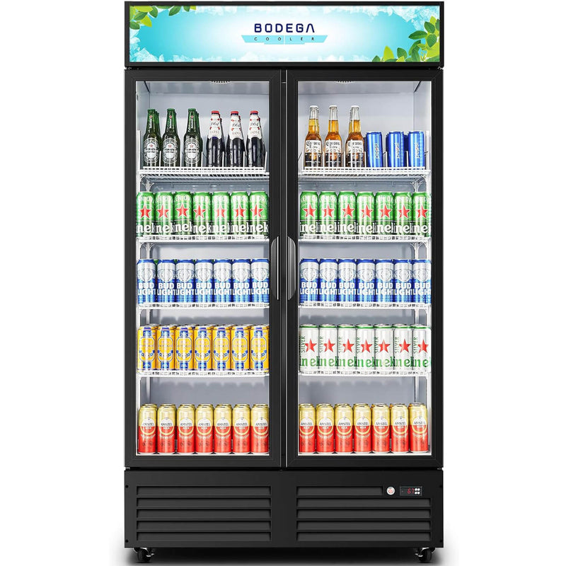 BODEGAcooler Commercial Refrigerator 2 Glass Doors Display Rrefrigerator