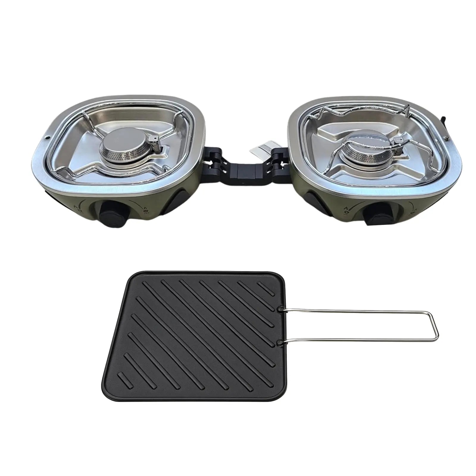 BODEGAcooler 2 Burner Camping Stove | Folding Propane Camp Stove