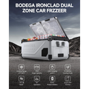 Ironclad dual zone portable fridge for camping and road trips