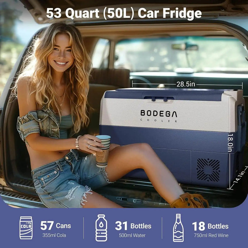 BODEGACOOLER Off-Road Portable Fridge-Freezer | 12 Volt Car Refrigerat