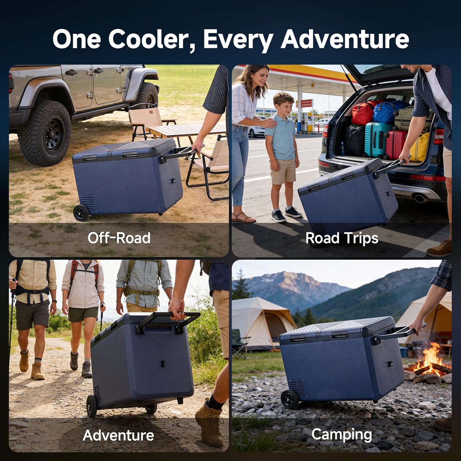 BODEGAcooler IP4X Water Resistance 12V Compressor Movable Cooler & Freezer |  100QT Dual Zone