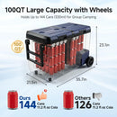 BODEGAcooler IP4X Water Resistance 12V Compressor Movable Cooler & Freezer |  100QT Dual Zone
