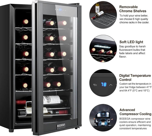 Bodega cooler Mini Wine Fridge 28 Bottles