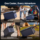 BODEGACOOLER 79QT Dual-Zone IPX4 Waterproof Portable Fridge with Wheels