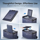 BODEGACOOLER 79QT Dual-Zone IPX4 Waterproof Portable Fridge with Wheels