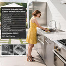 BODEGAcooler 32" Stainless Steel Outdoor Sink Cabinet with Wheels & Hose Hook Up