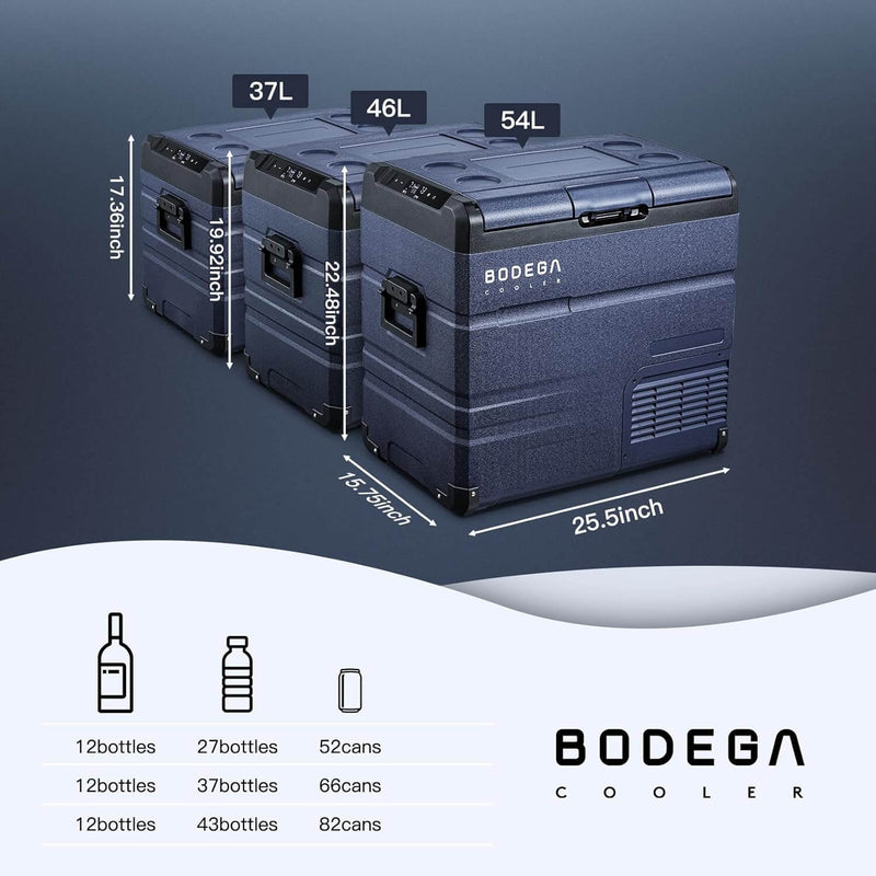 Bodegacooler Electric Cooler 38/47/53qt Dual Zone